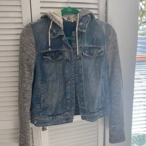 Free people hooded jean jacket